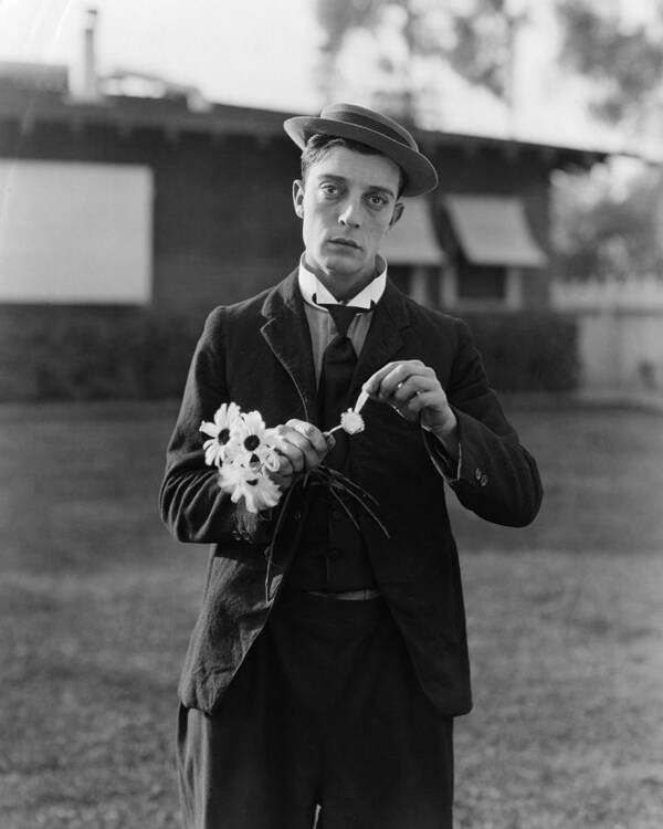 Movie Poster Art Print featuring the photograph Buster Keaton Portrait by Georgia Clare