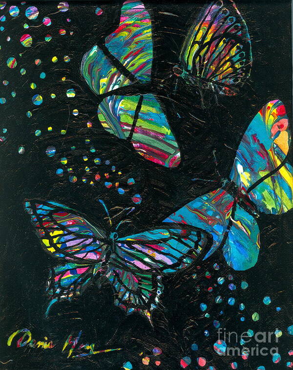 Butterflies Art Print featuring the painting Butterfly Beauties by Denise Hoag