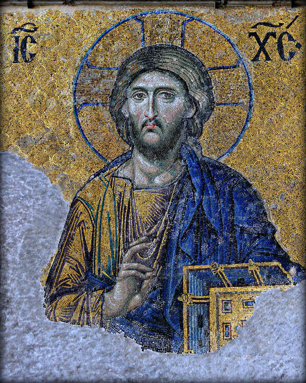 Christ Pantocrator Art Print featuring the photograph Christ Pantocrator -- Hagia Sophia by Stephen Stookey
