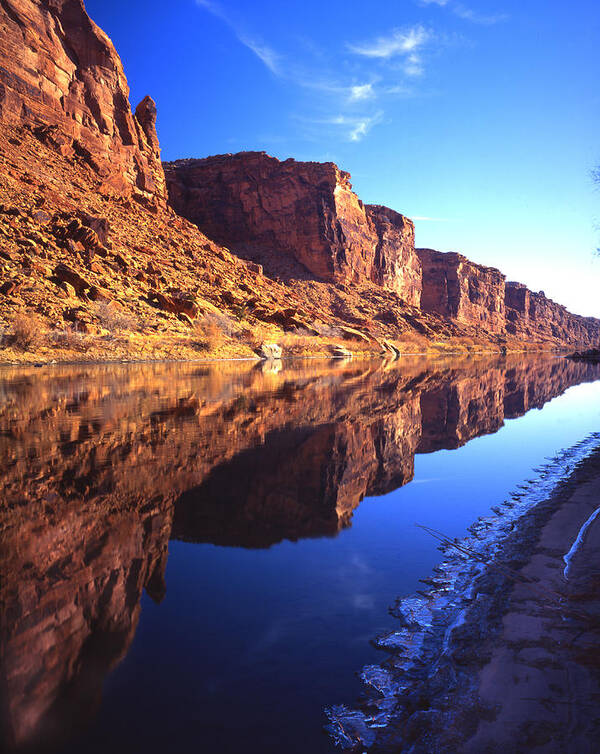 Desert Art Print featuring the photograph Colorado River Reflection by Ray Mathis