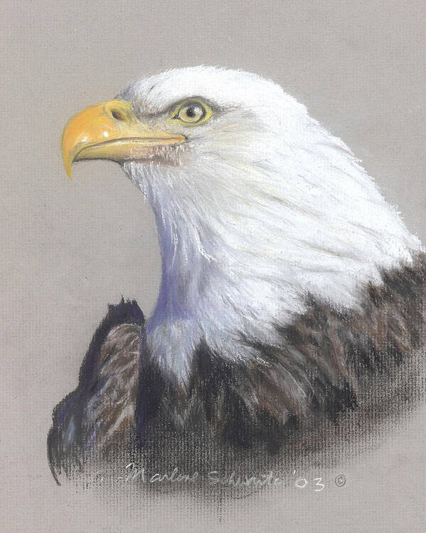 Eagle Art Print featuring the painting Courage by Marlene Schwartz Massey
