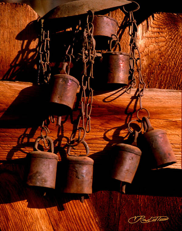 Cowl Bell Photos Art Print featuring the photograph Cowbells by Vernon Rowlette