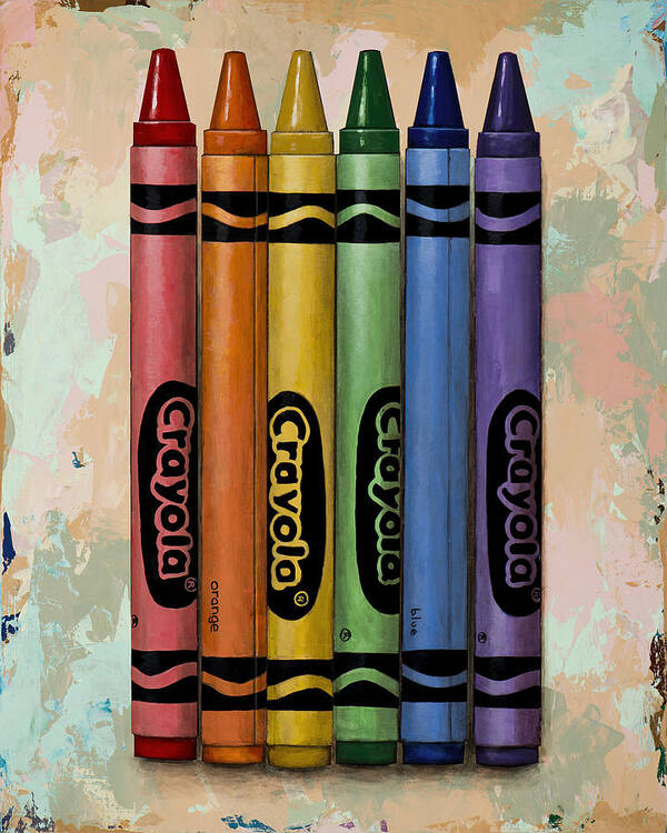 Crayola Art Print featuring the painting Crayola by David Palmer