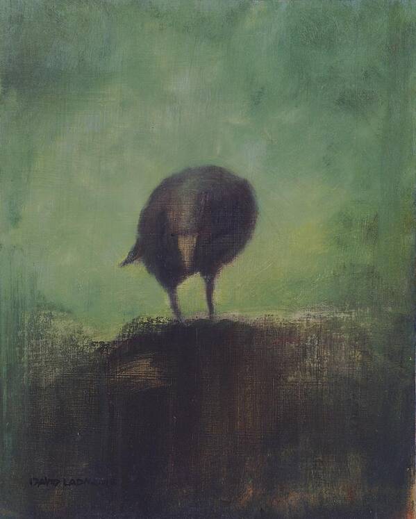 Crow Art Print featuring the painting Crow 12 by David Ladmore