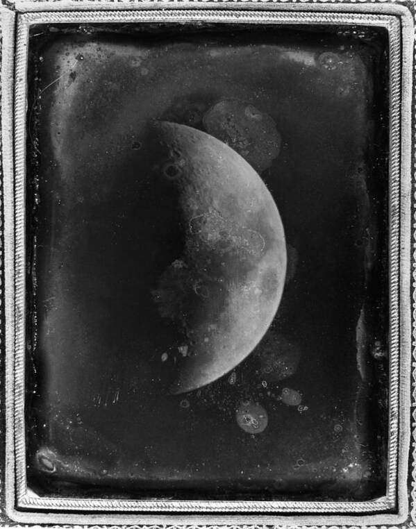 1852 Art Print featuring the photograph Daguerreotype: Moon, 1852 by Granger
