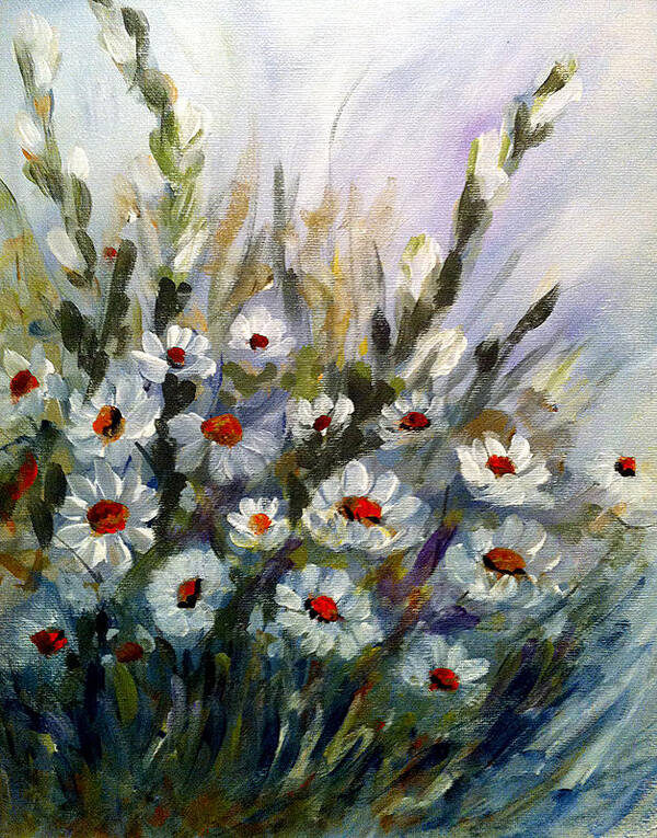 Daisies Art Print featuring the painting Daisies by Dorothy Maier