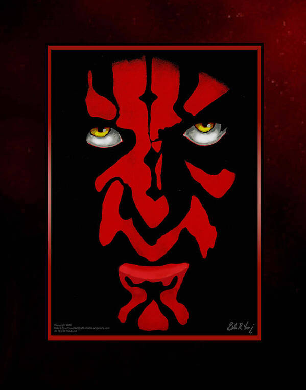 Star Wars Art Print featuring the painting Darth Maul by Dale Loos Jr