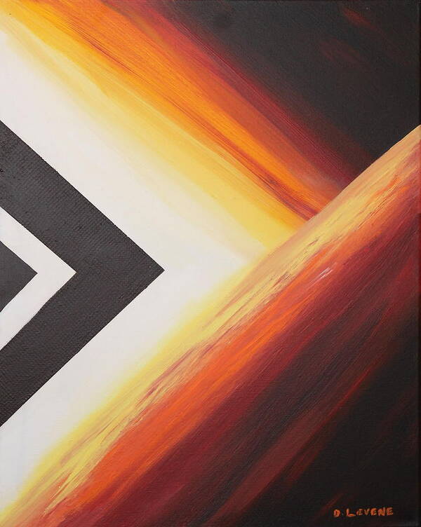 Abstract Art Print featuring the painting Diamond Fire 3 by Debbie Levene