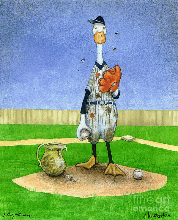 Will Bullas Art Print featuring the painting Dirty Pitchers... by Will Bullas