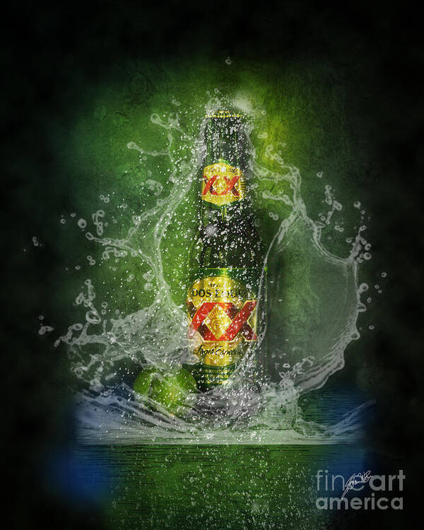 Dos Equis Beer Art Print featuring the photograph Double X by Erika Weber