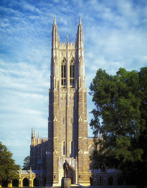 Duke University Art Print featuring the photograph Duke University's Chapel Tower by Mountain Dreams
