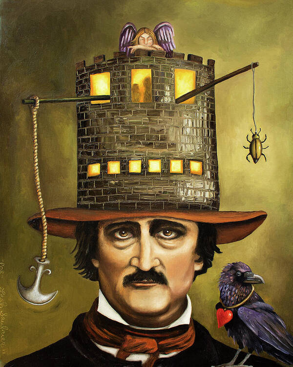 Edgar Allan Poe Art Print by Leah Saulnier The Painting Maniac - Pixels