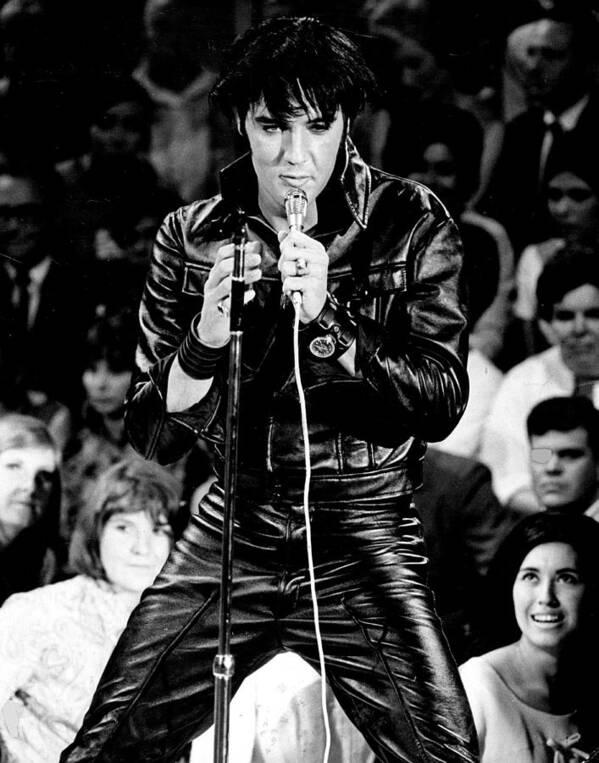 Classic Art Print featuring the photograph Elvis Presley In Leather Suit by Retro Images Archive