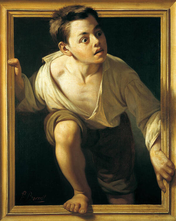 Escaping Criticism Art Print featuring the painting Escaping Criticism by Pere Borrell Del Caso