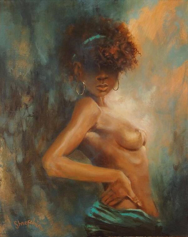 Figure Study Art Print featuring the painting Excuse me? by Tom Shropshire