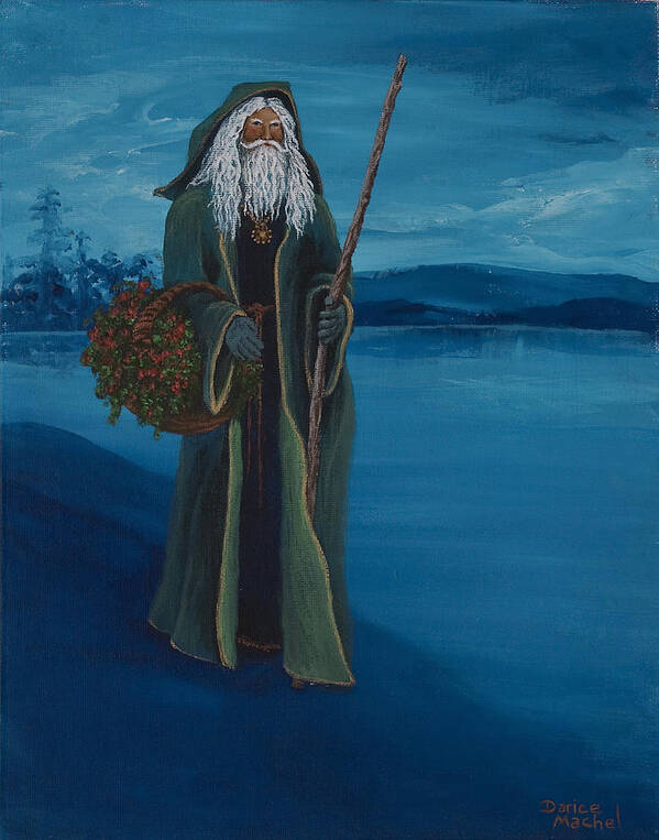Christmas Art Print featuring the painting Father Christmas by Darice Machel McGuire