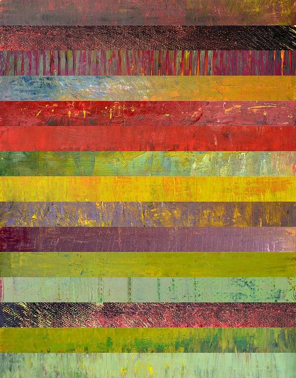 Original Art Art Print featuring the painting Fifteen Stripes No. 3 by Michelle Calkins