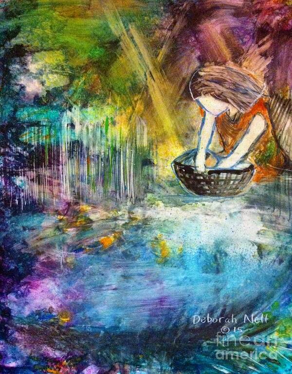 Moses Art Print featuring the painting Finding Moses by Deborah Nell