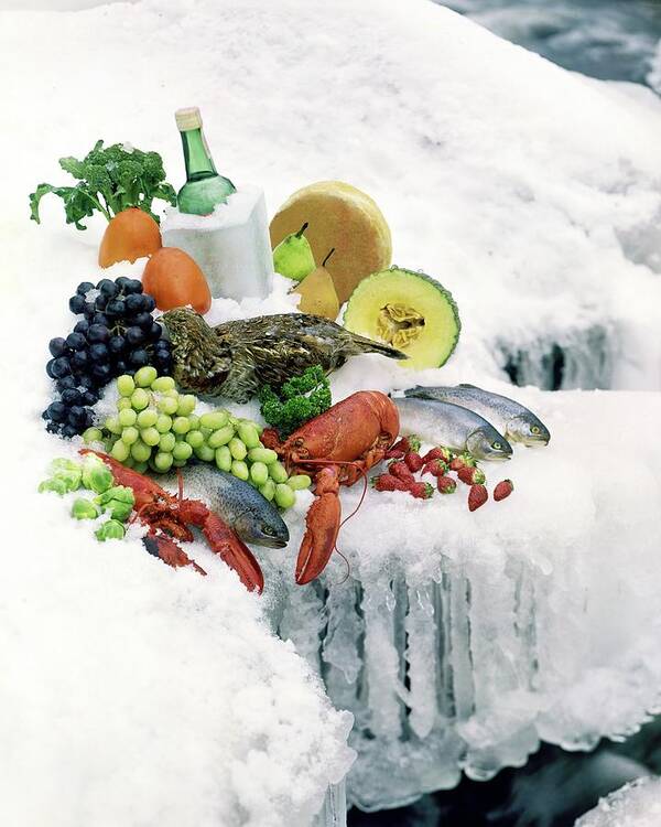 Food Art Print featuring the photograph Food On Ice by Stan Young