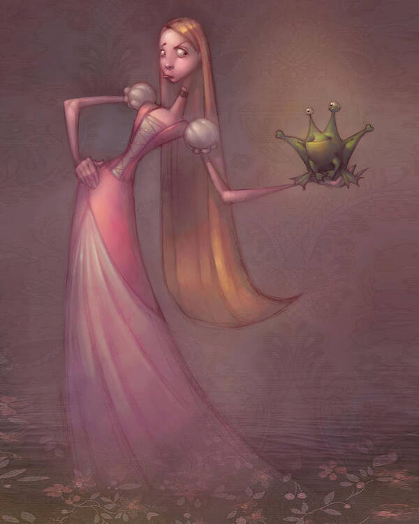 Fairytale Art Print featuring the painting Frog Prince by Adam Ford
