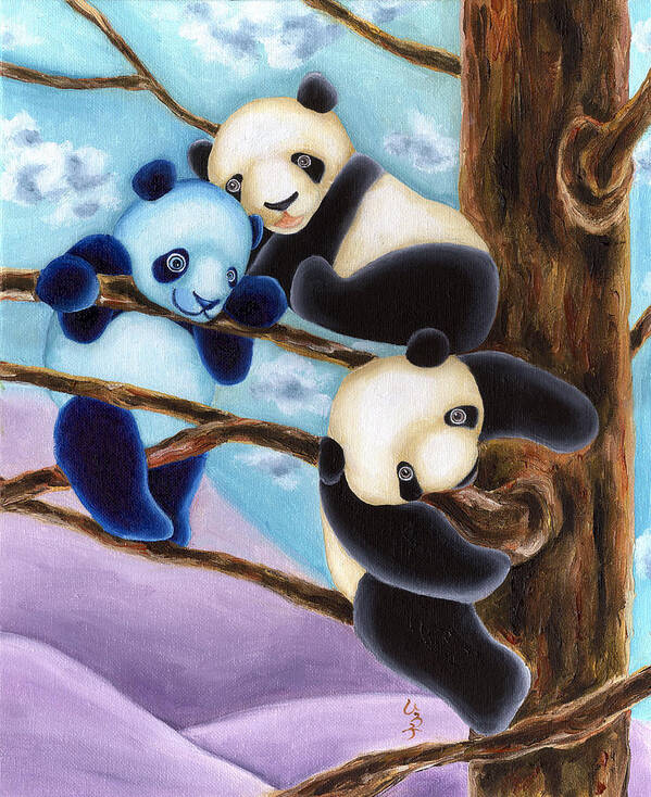 Panda Illustration Art Print featuring the painting From Okin the Panda illustration 4 by Hiroko Sakai
