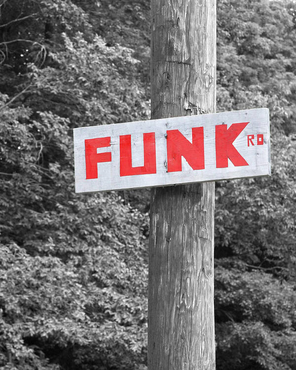 Black White Red Art Print featuring the photograph Funk Road by Brooke T Ryan