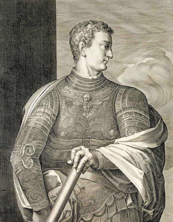 Male Art Print featuring the drawing Gaius Caesar Caligula Emperor Of Rome by Titian