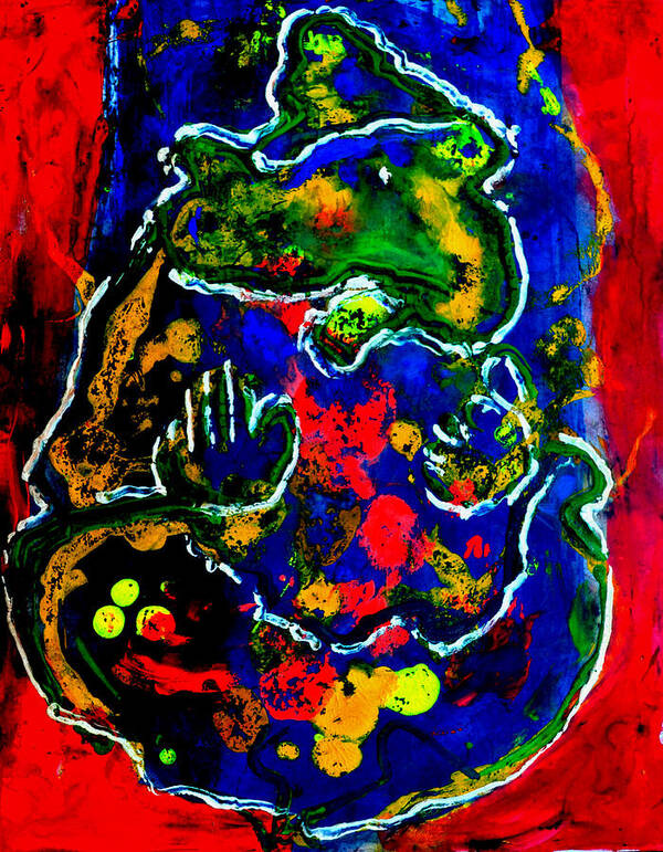 Ganesha-a17 Art Print featuring the painting Ganesha-a17 by Anand Swaroop Manchiraju