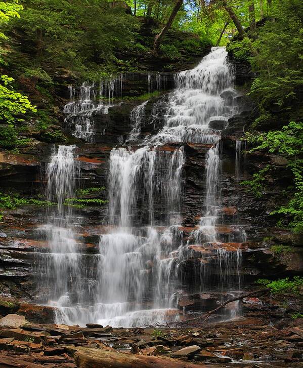 Gonoga Art Print featuring the photograph Gonoga Falls by Mike Farslow
