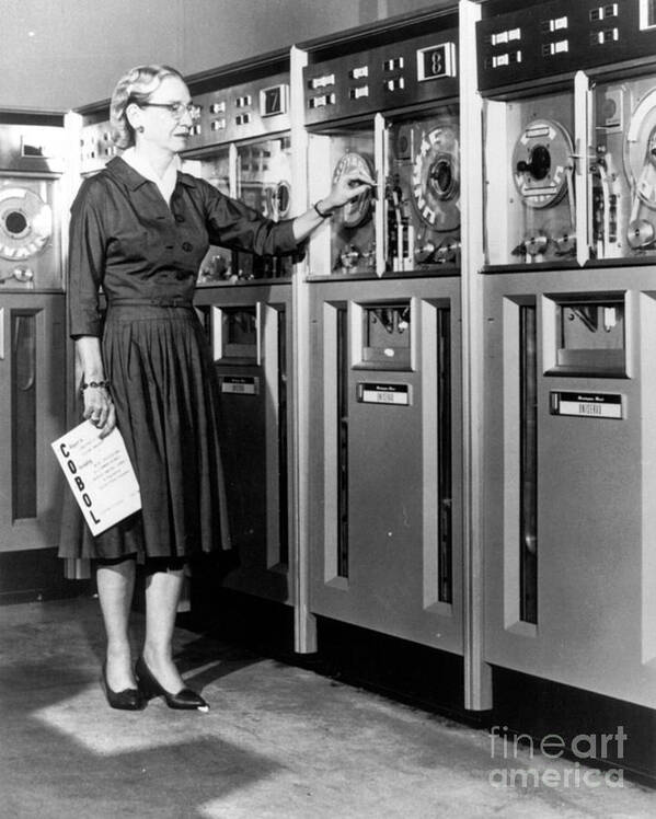 Science Art Print featuring the photograph Grace Hopper, American Computer by Science Source