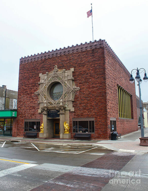 Louis Sullivan Jewel Box Bank Art Print featuring the photograph Grinnell Iowa - Louis Sullivan - Jewel Box Bank - 03 by Gregory Dyer