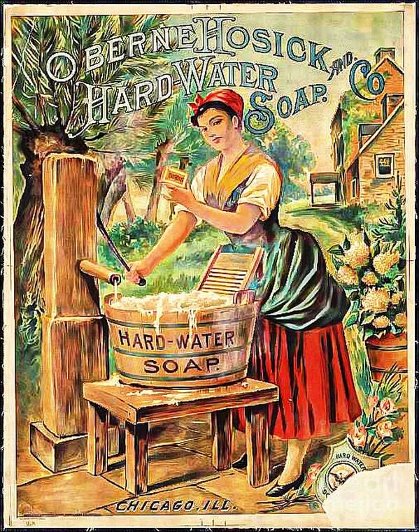 Vintage Art Print featuring the photograph Hard Water Soap Ad by Audreen Gieger