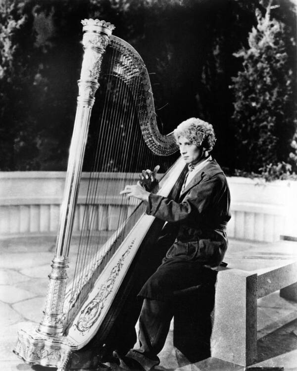 Harpo Marx Art Print featuring the photograph Harpo Marx by Silver Screen