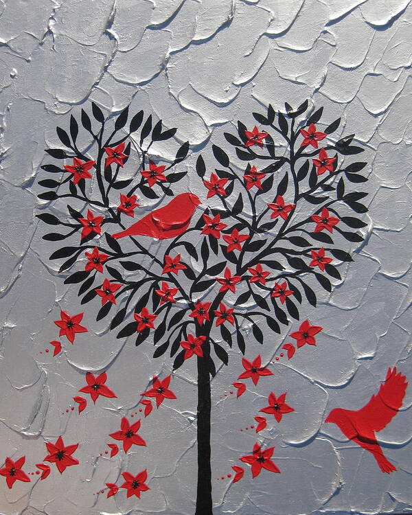 Romantic Art Print featuring the painting Hearts by Cathy Jacobs