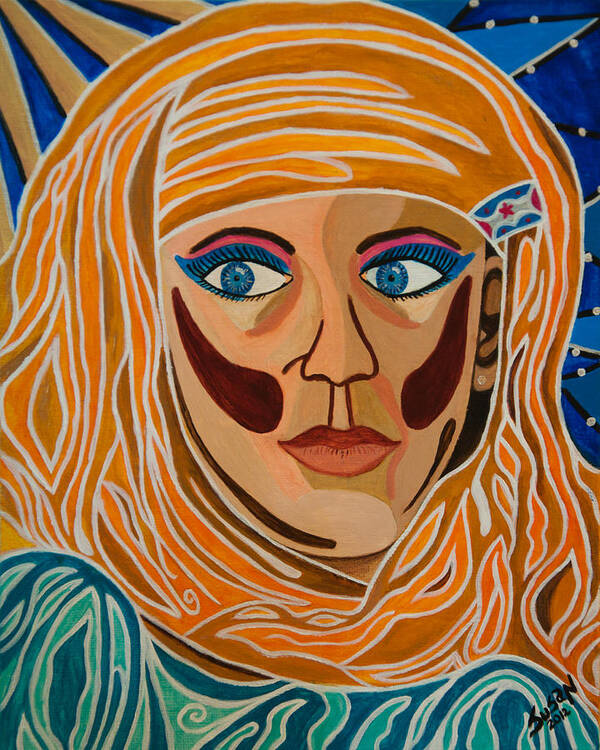 Woman Art Print featuring the painting Herods Dancer by Susan Cliett