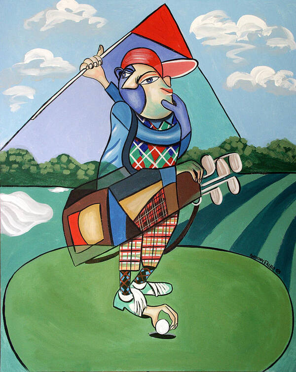Hole In One Art Print featuring the painting Hole In One by Anthony Falbo