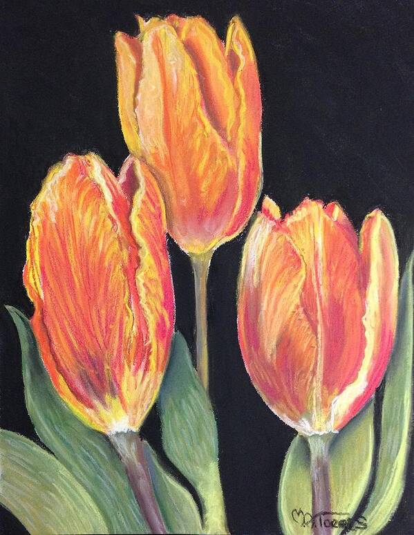 Flowers Art Print featuring the pastel Hurry Up Spring Tulips by Melissa Torres