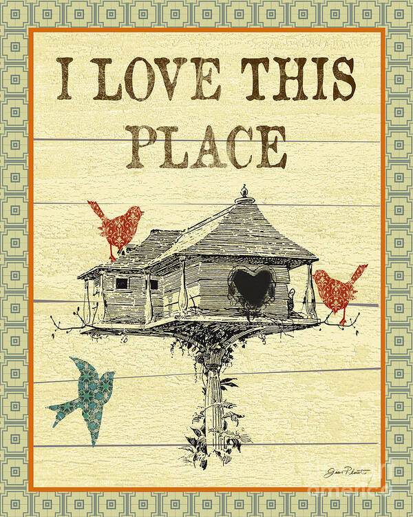 Birds Art Print featuring the digital art I Love This Place by Jean Plout