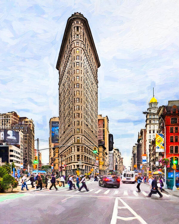 Flatiron Art Print featuring the photograph Iconic New York City Flatiron Building by Mark E Tisdale