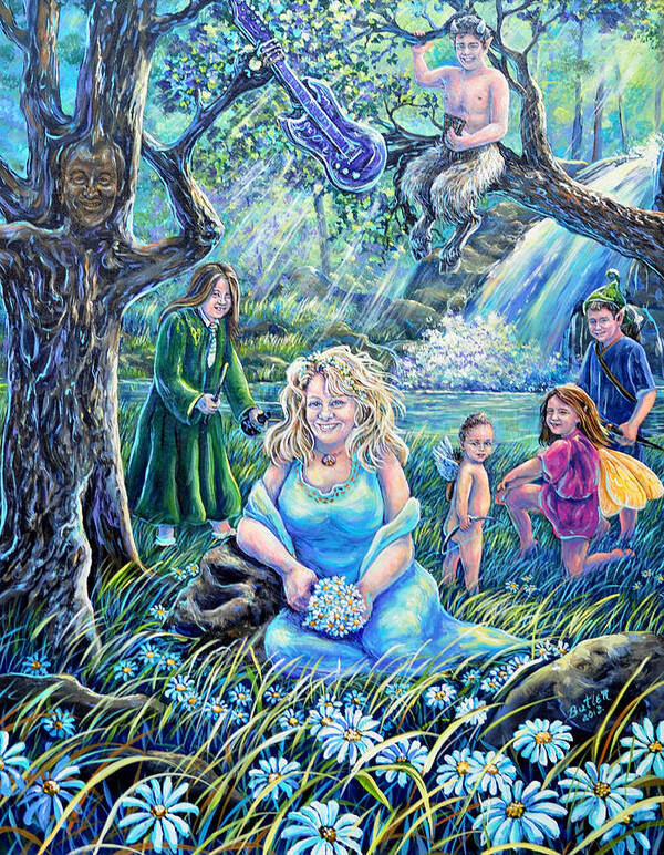 Garden Art Print featuring the painting In The Garden Of The Goddess by Gail Butler