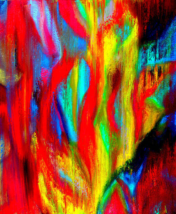 Abstract Art Print featuring the painting Inspire Experiment by Stan Hamilton