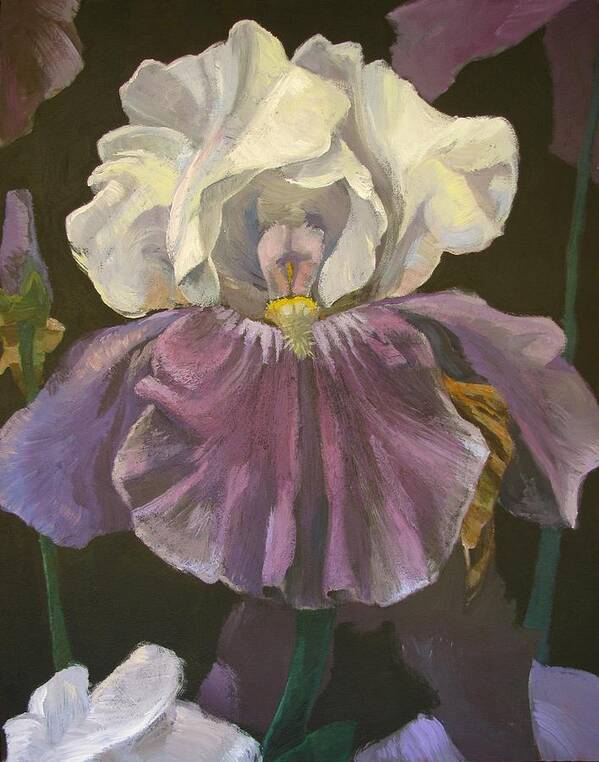 Iris Art Print featuring the painting Iris Inside by Don Morgan
