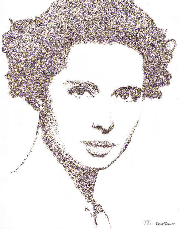 Isabella Rossellini Art Print featuring the drawing Isabella Rossellini Drawing by Dylan Williams