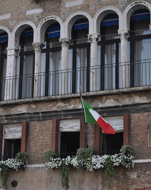 Italy Scenes Art Print featuring the photograph Italian Flag by Teresa Tilley