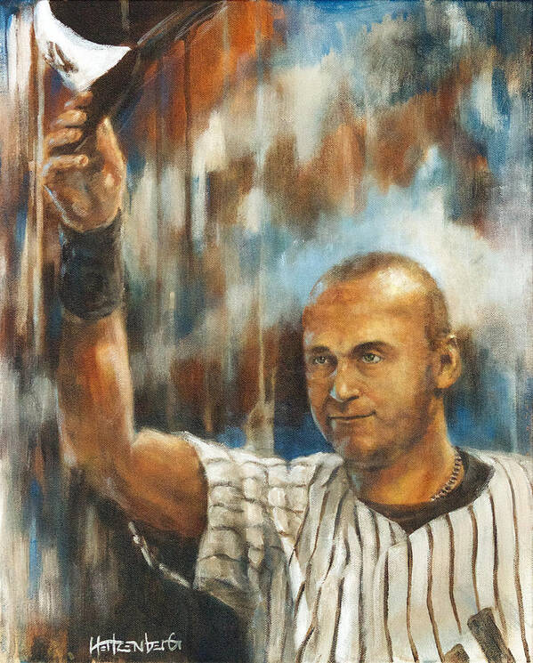 Acrylic Art Print featuring the painting Jeter by Josh Hertzenberg