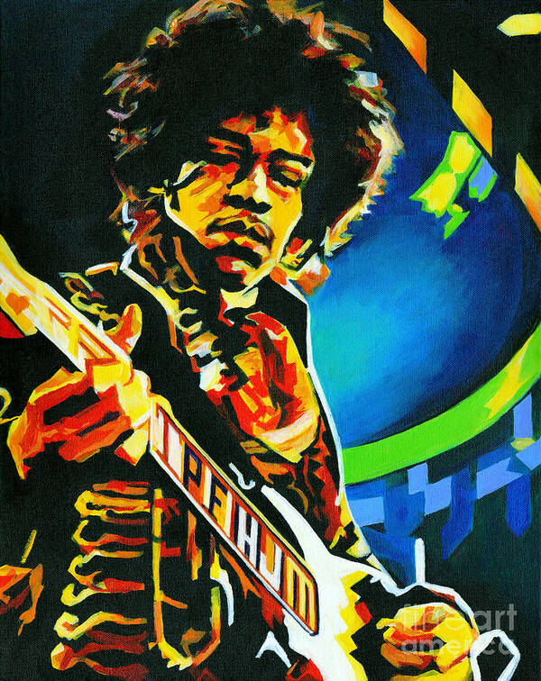 Tanya Filichkin Art Print featuring the painting Bold As Love. Jimi Hendrix by Tanya Filichkin