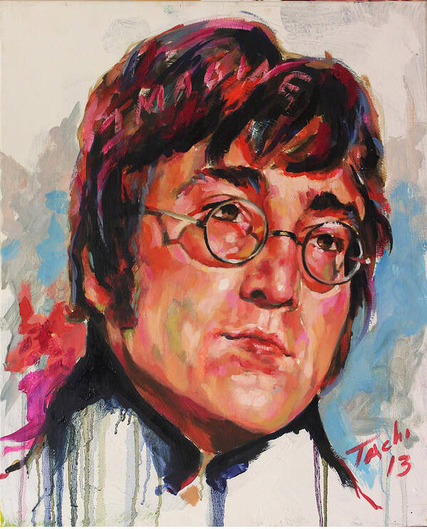 John Lennon Art Print featuring the painting John - 2 by Tachi Pintor