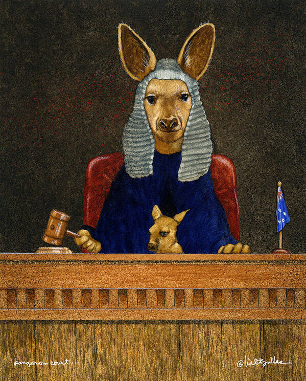 Will Bullas Art Print featuring the painting Kangaroo Court... by Will Bullas