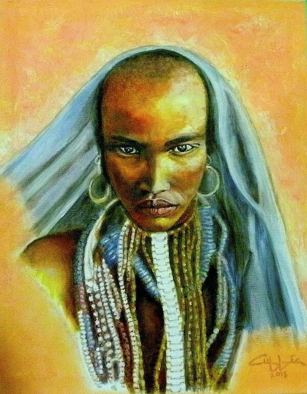 African Women Art Print featuring the painting Katlego Mojisola by G Cuffia