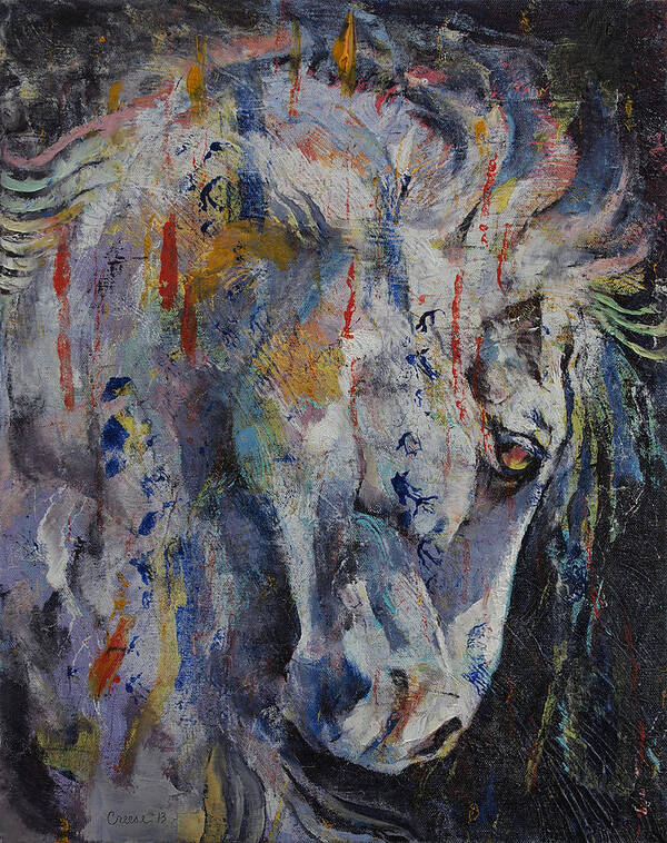 Horse Art Print featuring the painting Knight of Chess by Michael Creese